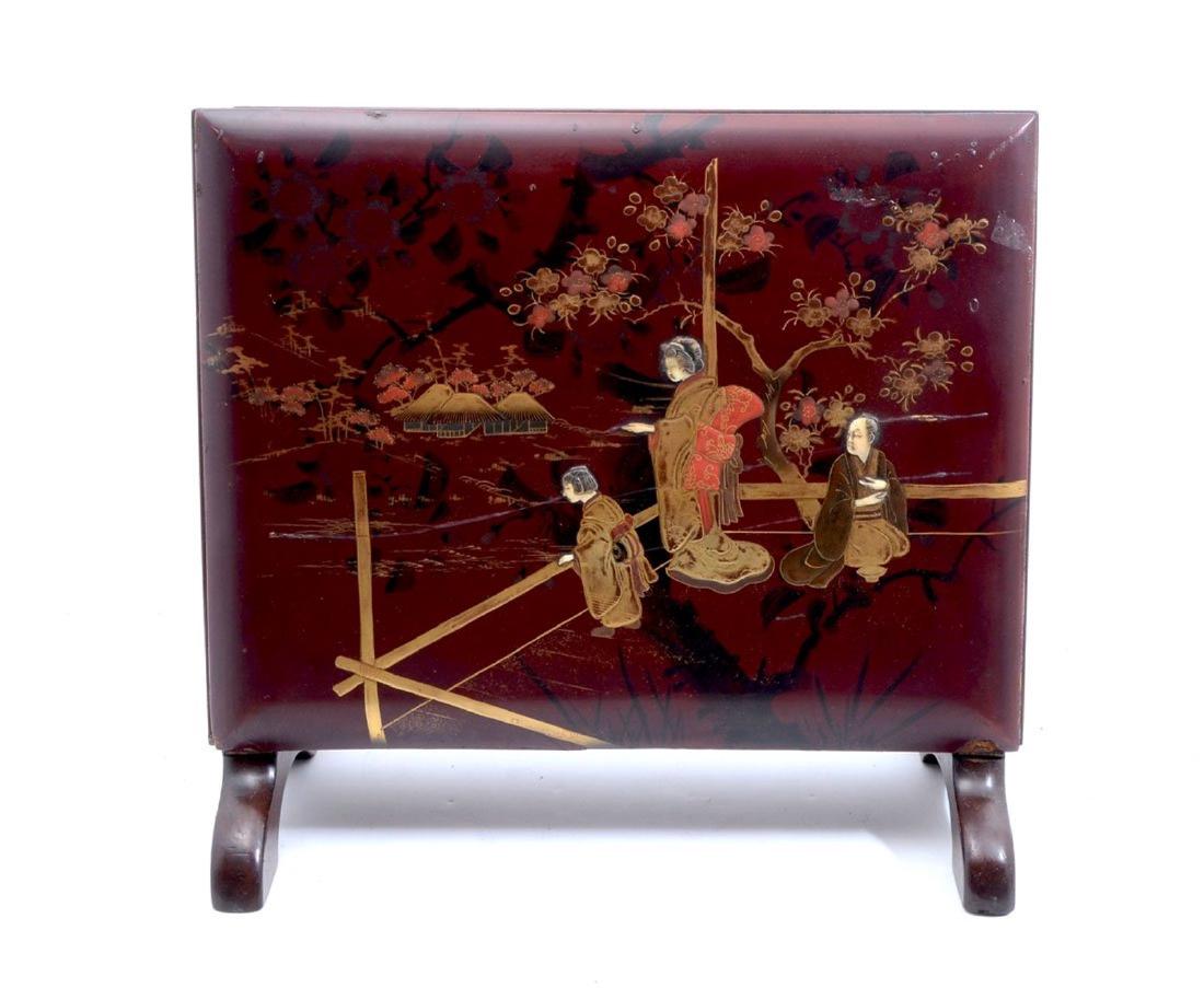 19thC. Japanese Shibiyama Lacquered Box (1 of 6)