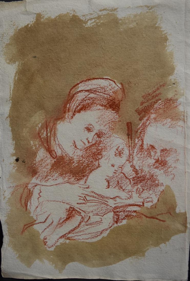 Bartolemeo Schedoni(after); Sanguin Watercolor on Paper (1 of 7)