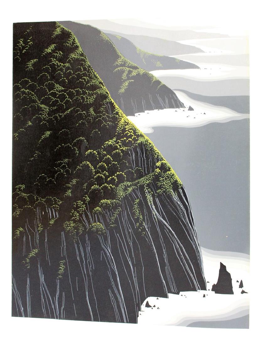 Eyvind Earle; 20thC. Serigraph - Gray Big Sur (1 of 5)
