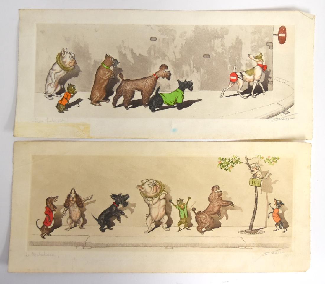 Boris O'Klein; Two(2) Whimsical Etchings Signed (1 of 7)