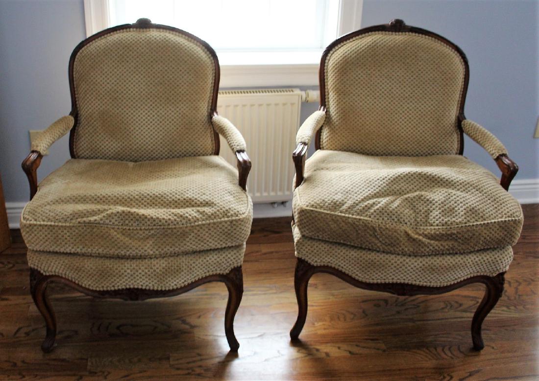 Pair of French Bergere Arm Chairs (1 of 2)