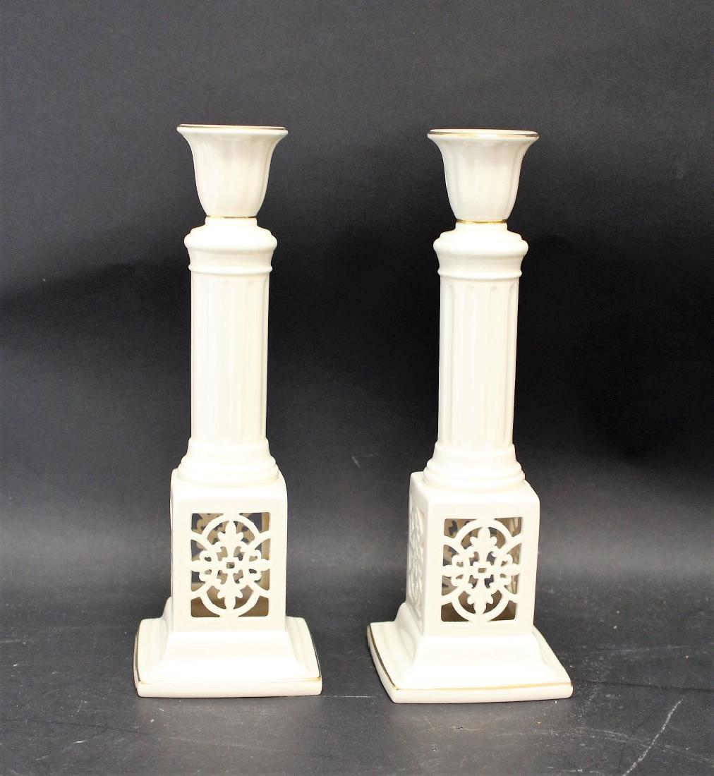 Pair of Lenox Porcelain Candlesticks (1 of 5)