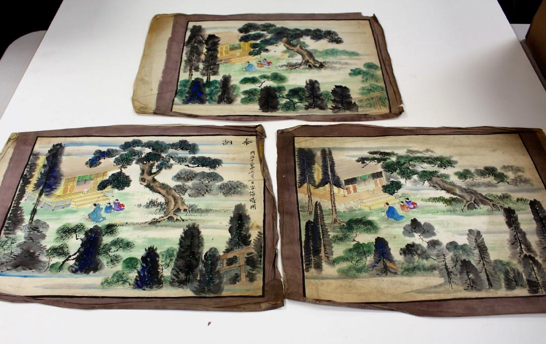 Three(3) Early Chinese Watercolors (1 of 6)