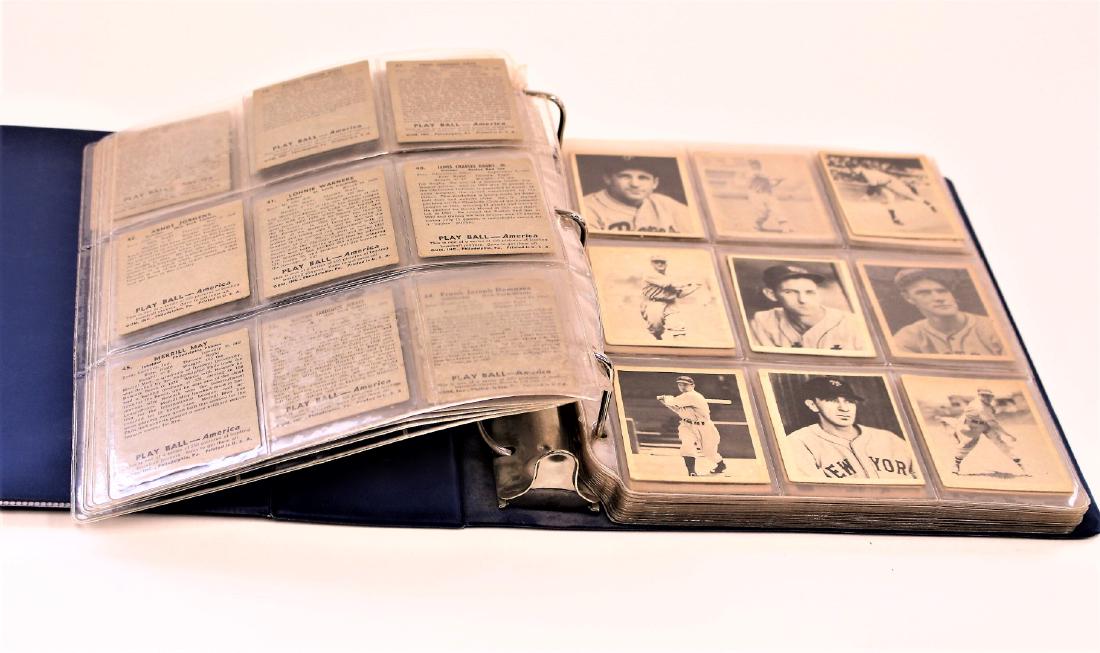 1940-1950's Baseball Card Album: Basebal card album of over 100 Gum Inc cards. 1940's - 1950's era picture cards; 12in. X 12in.(album size) #189003