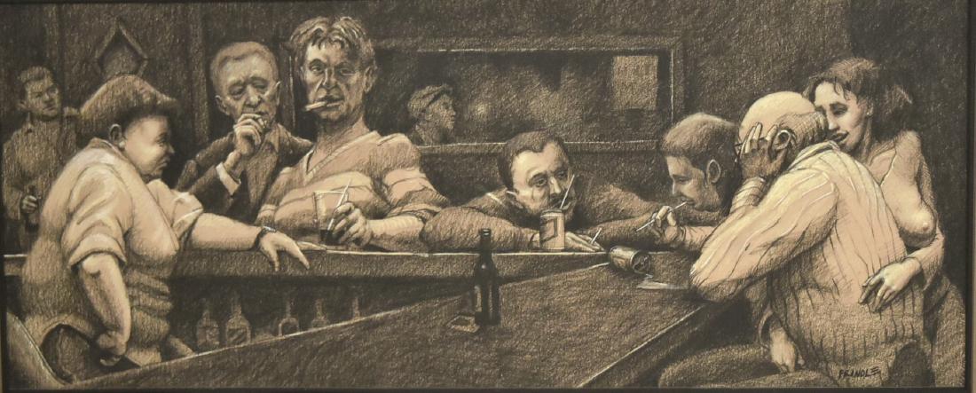 Warren Prindle; 20thC. American Charcoal Signed (1 of 6)