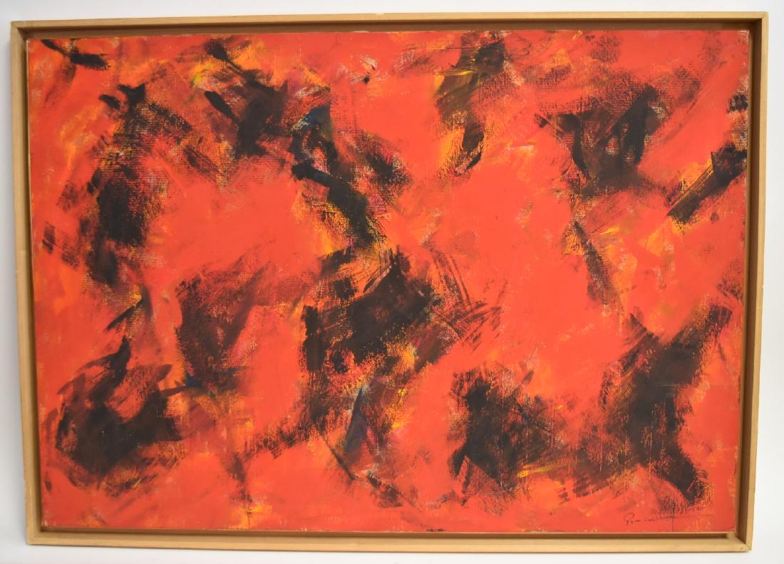 Sung-Ja Lee; 20thC. Korean Mixed Media Abstract (1 of 7)