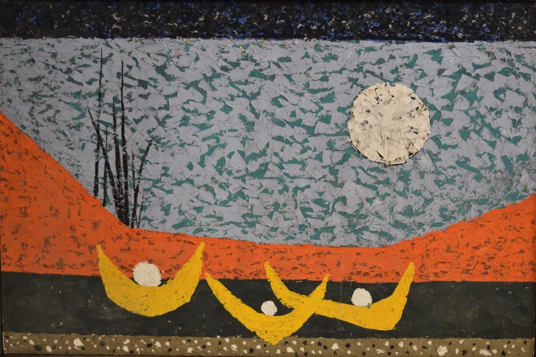 20thC. Japanese Modernist Oil - Abstract Composition (1 of 4)