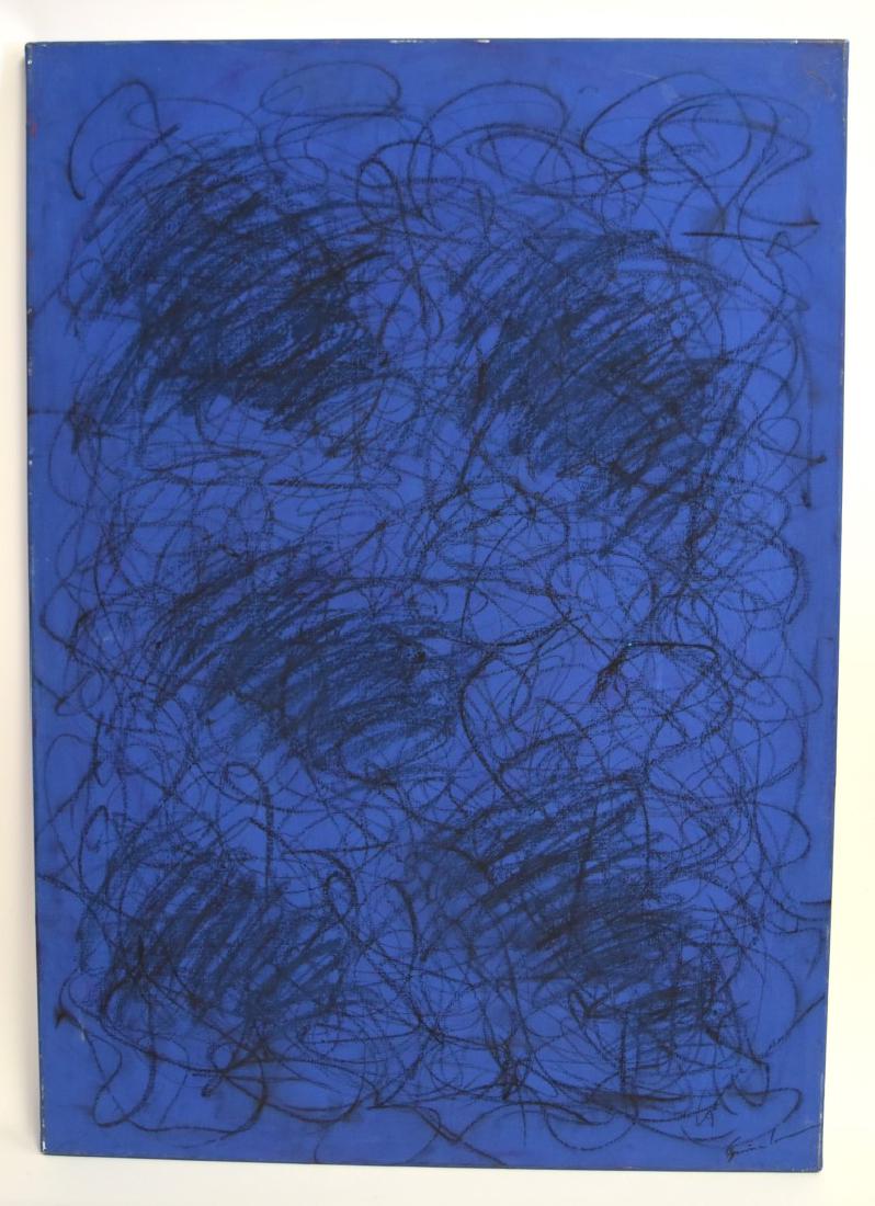 Sung-Ja Lee; 20thC. Korean Mixed Media Abstract (1 of 4)