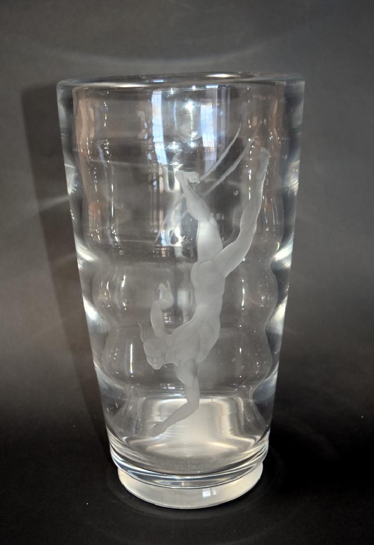 Vicke Lindstrand; Orrefors Pearl Diver Glass Vase (1 of 10)