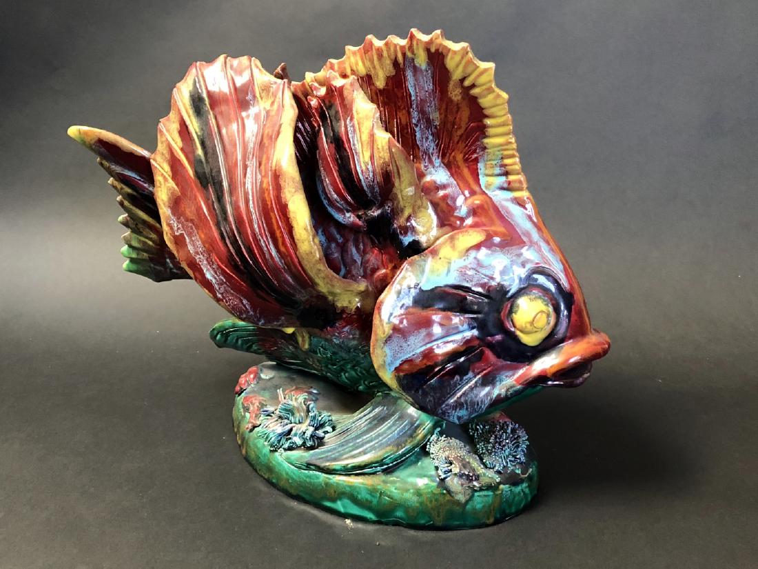 French Vallauris Multi-Glazed Pottery Fish (1 of 8)
