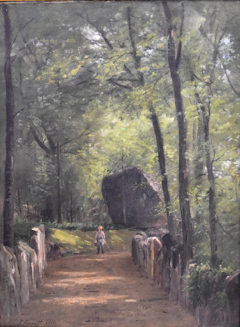 Joseph Foxcroft Cole; 19thC. American Oil Signed: Oil on canvas. The Young Fisherman. Signed l.l.; 24in. X 18in.