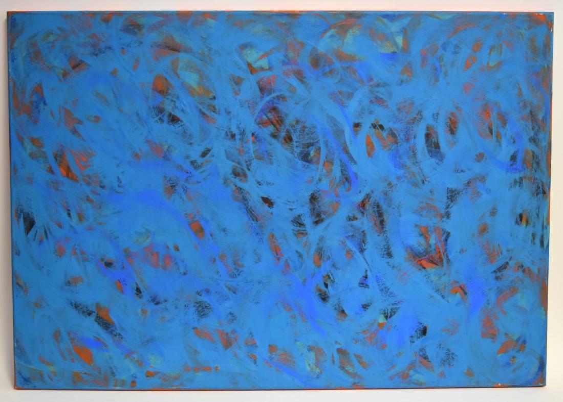 Sung-Ja Lee; 20thC. Korean Oil Abstract Composition (1 of 4)