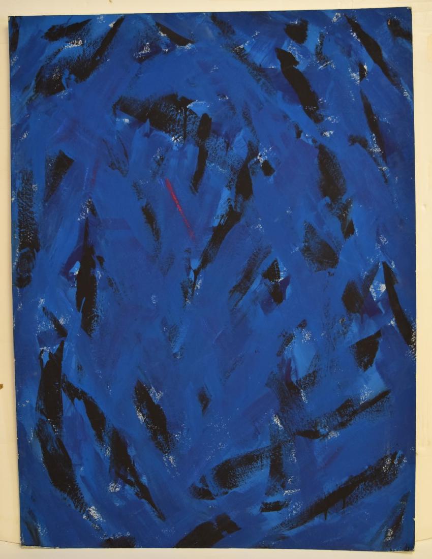 Sung-Ja Lee; 20thC. Korean Mixed Media Abstract (1 of 4)