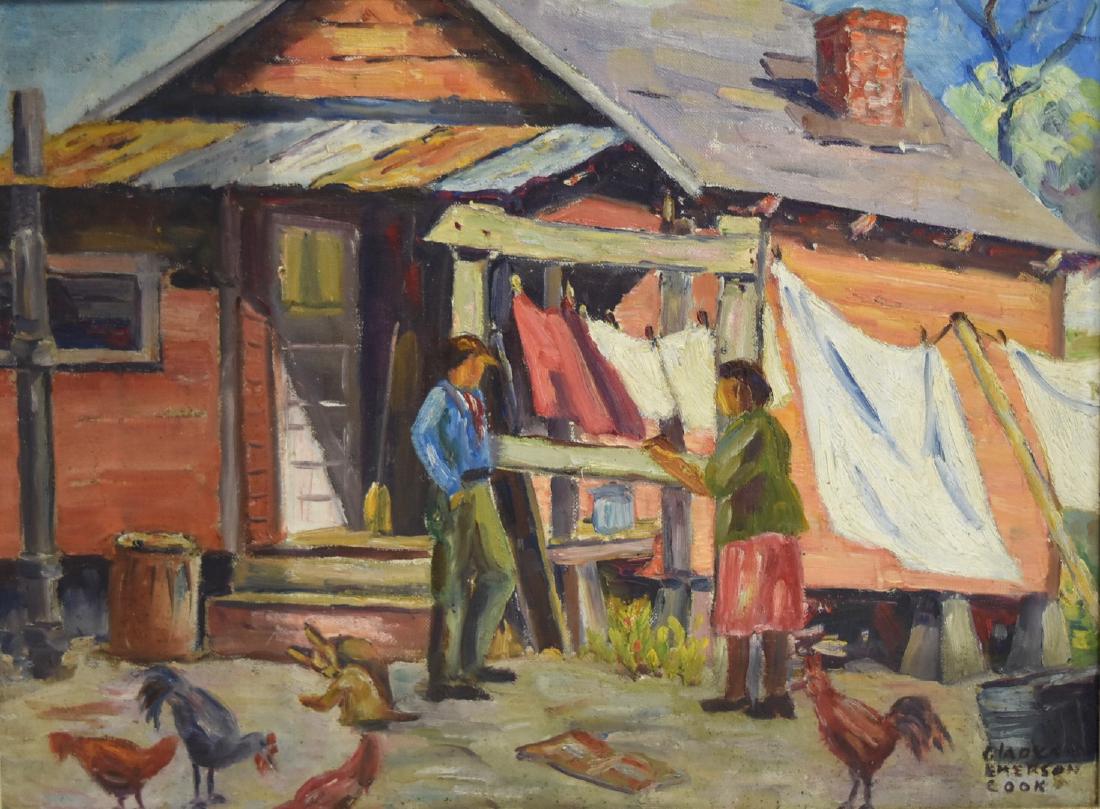 Gladys E. Cook; 20thC. American Oil Signed (1 of 6)