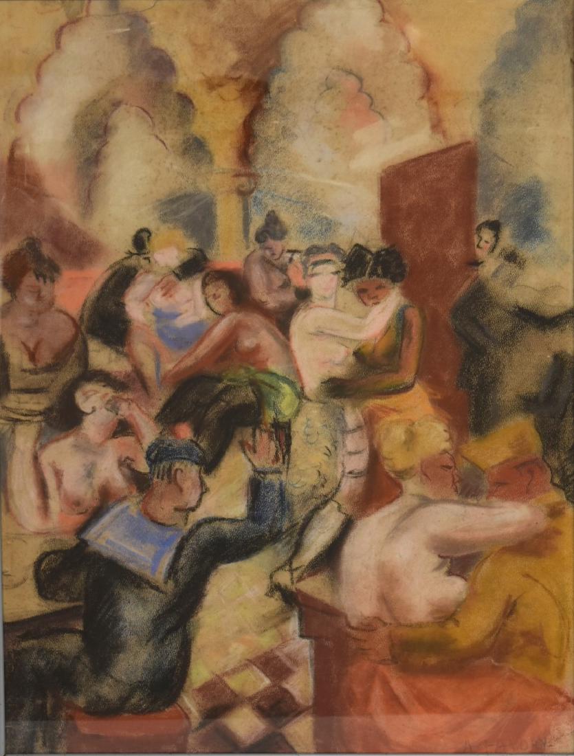 Andre Favory; 20thC. French Pastel Signed (1 of 5)