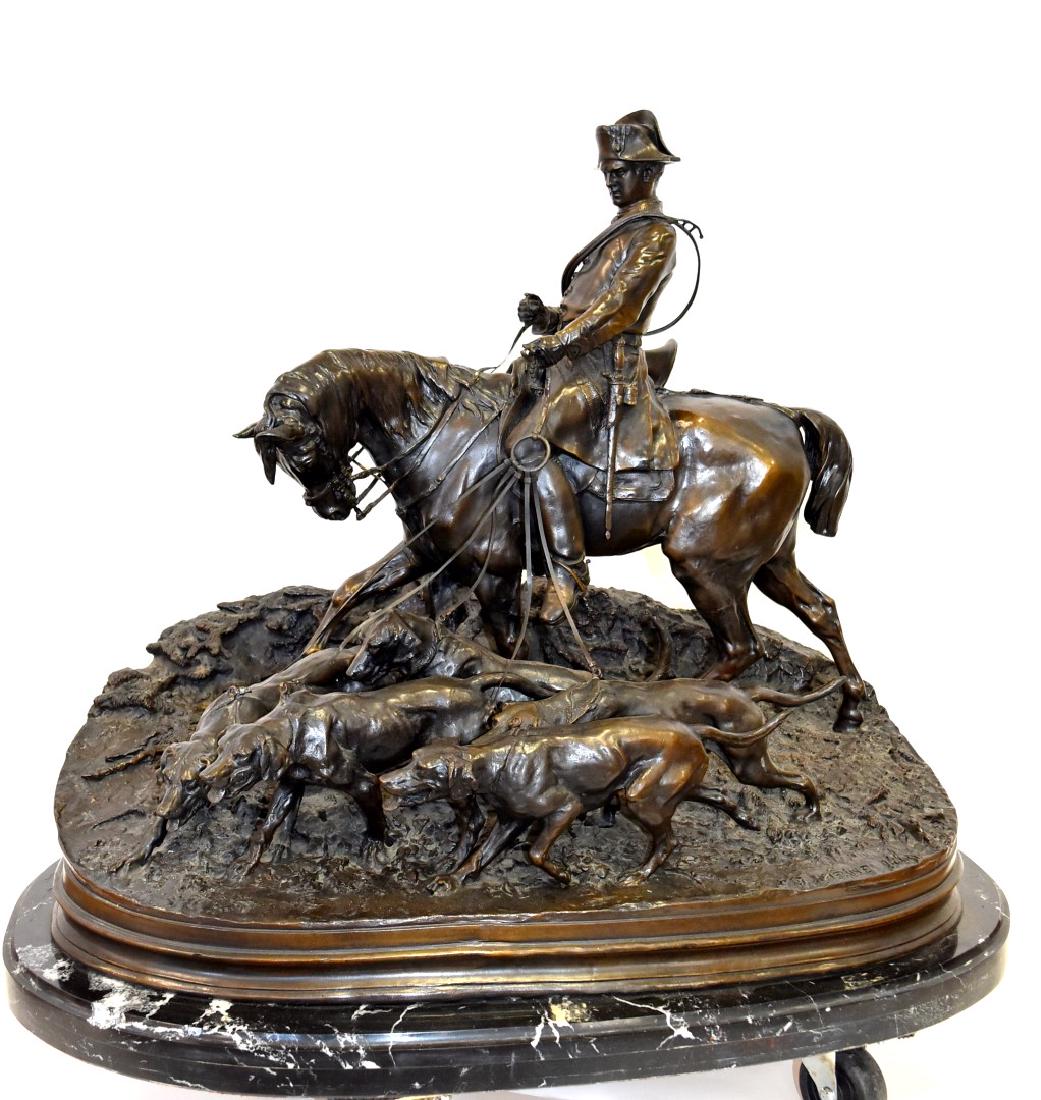 Pierre Jules Mene(after); Large Bronze Grouping (1 of 10)