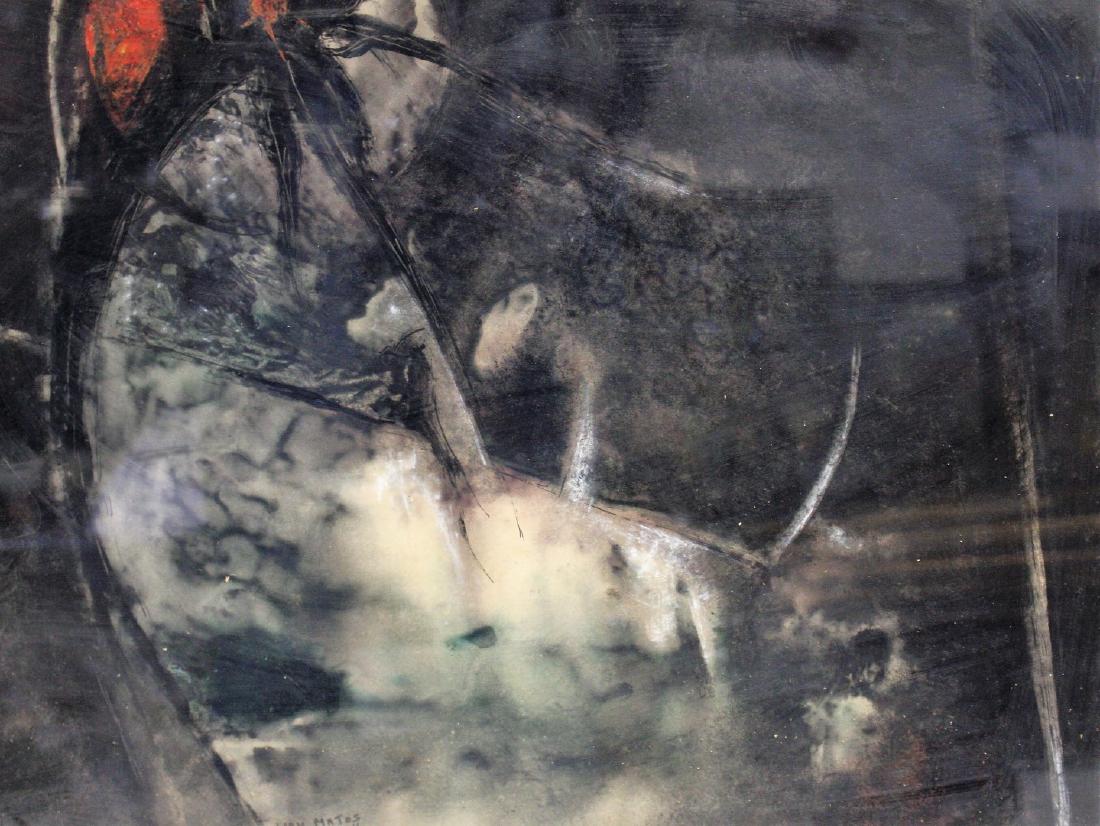 Ivan Matos; 20thC. Modernist Watercolor Signed (1 of 4)