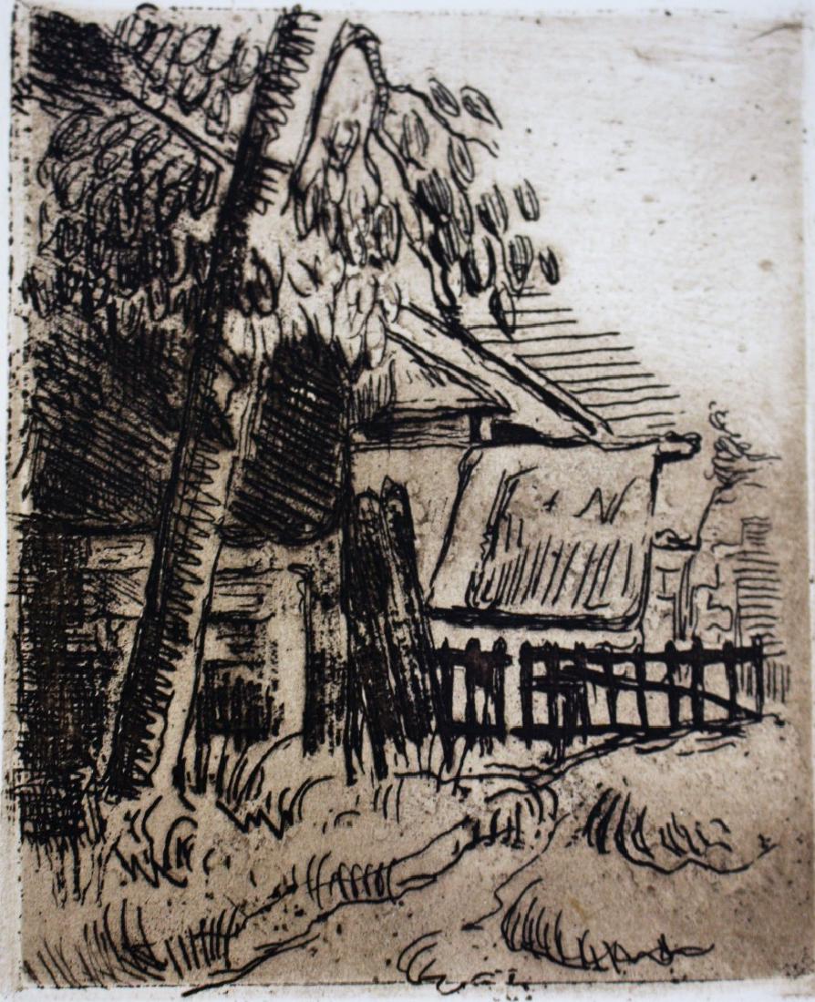 Paul Cezanne; French Etching - Paysage a' Auvers (1 of 4)