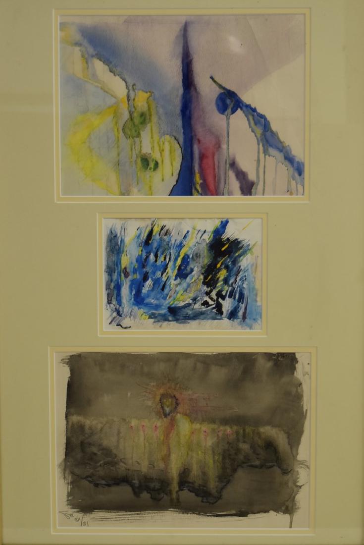 20thC. Modernist Watercolor Triptych (1 of 8)