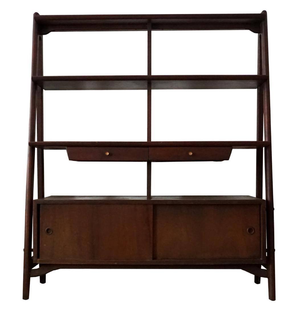 Mid Century Modern Walnut Etegere (1 of 7)