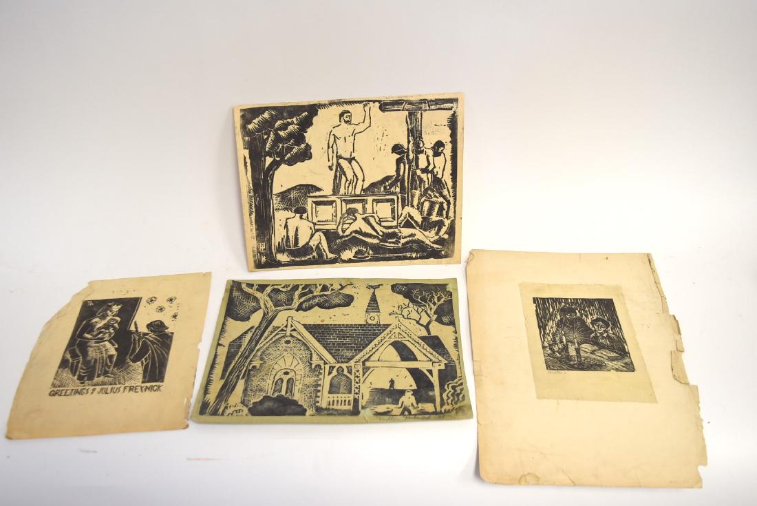 Milton Hebald; Four(4) Miscellaneous Woodcuts (1 of 7)