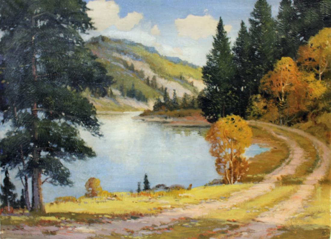 Ernest Fredericks; American Oil Landscape Signed (1 of 5)