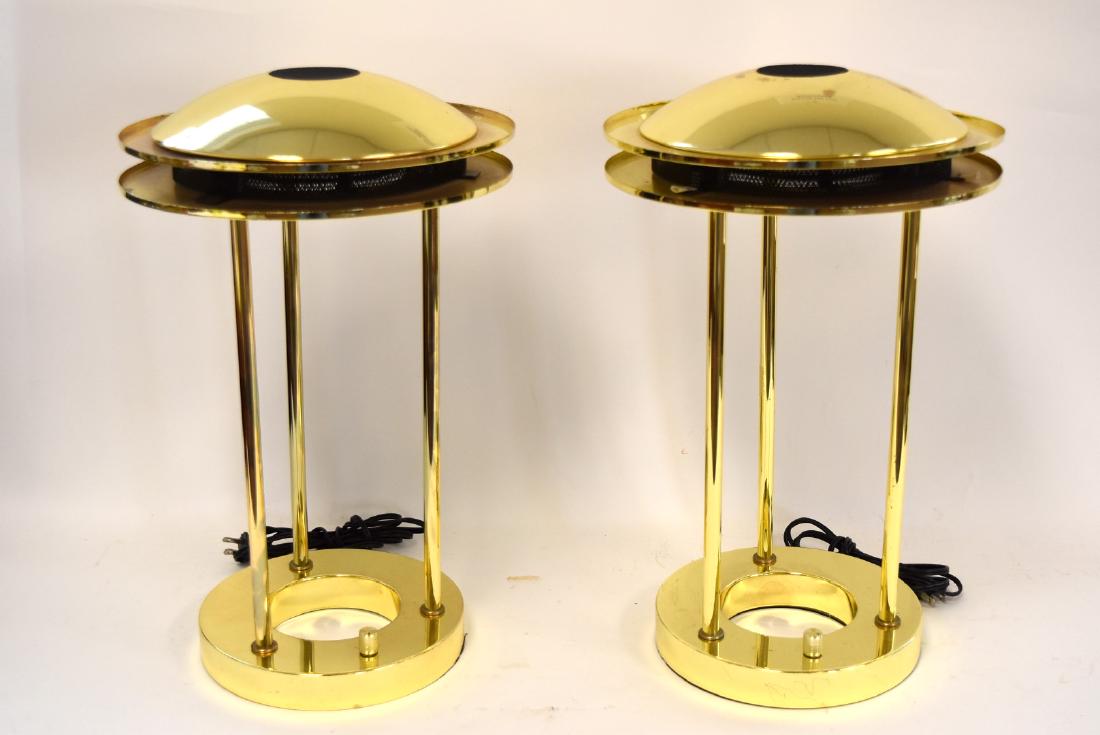 Pair of Modernist Brass Lamps (1 of 3)