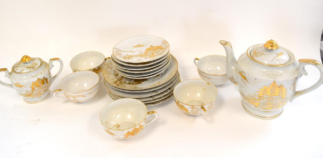 Kutani Porcelain Tea Set(19 pcs) (1 of 5)