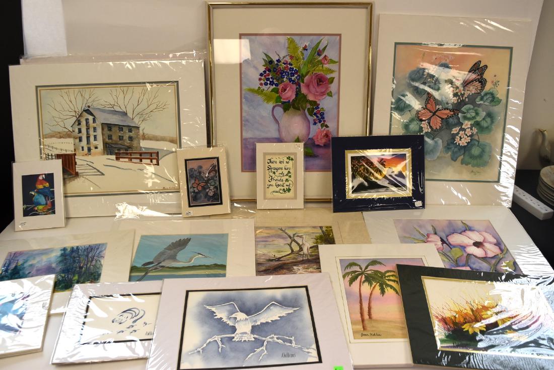 Lot of Miscellaneous Contemporary Watercolors(18) (1 of 5)