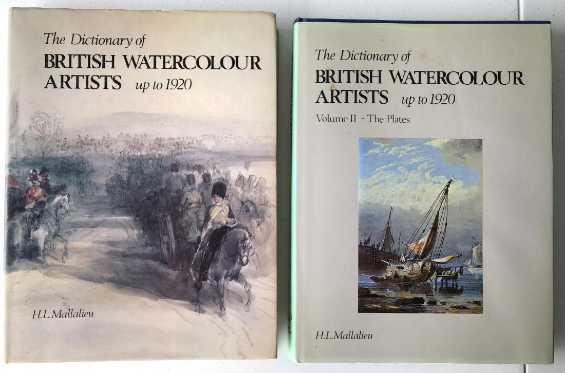 H.L. Mallalieu; The Dictionary of British Watercolour: H.L. Mallalieu; The Dictionary of British Watercolour Artists - Up to 1920(2 volumes). 1976. Antique Collector's Club