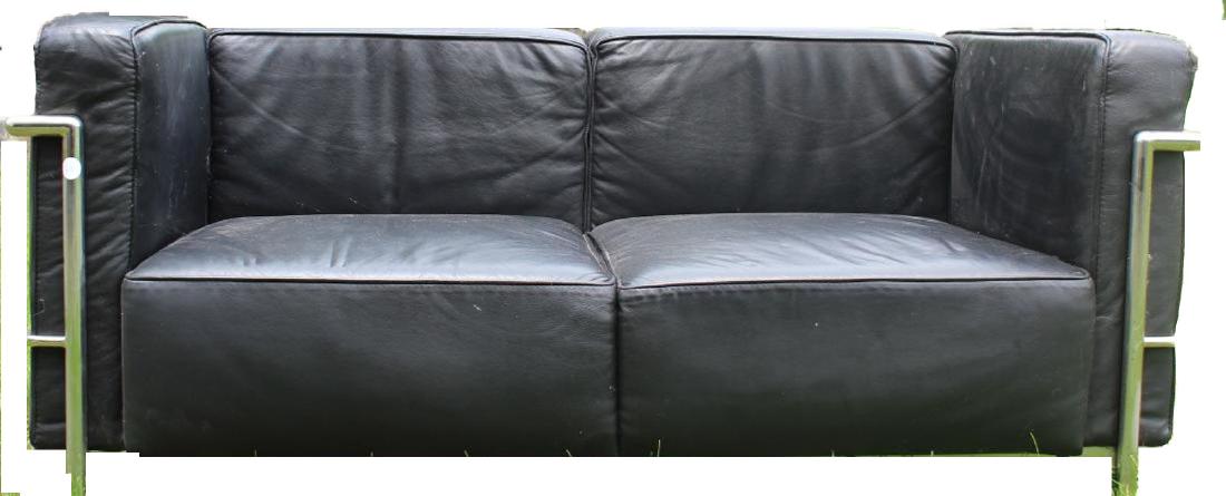 Le Corbusier LC3 Style Chrome and Leather Settee (1 of 2)