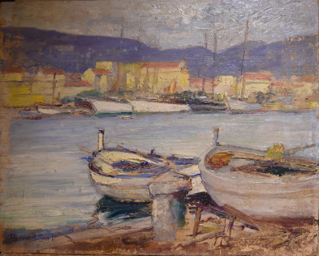 Henry B. Snell; American Oil - Gloucester Harbor Signed (1 of 3)