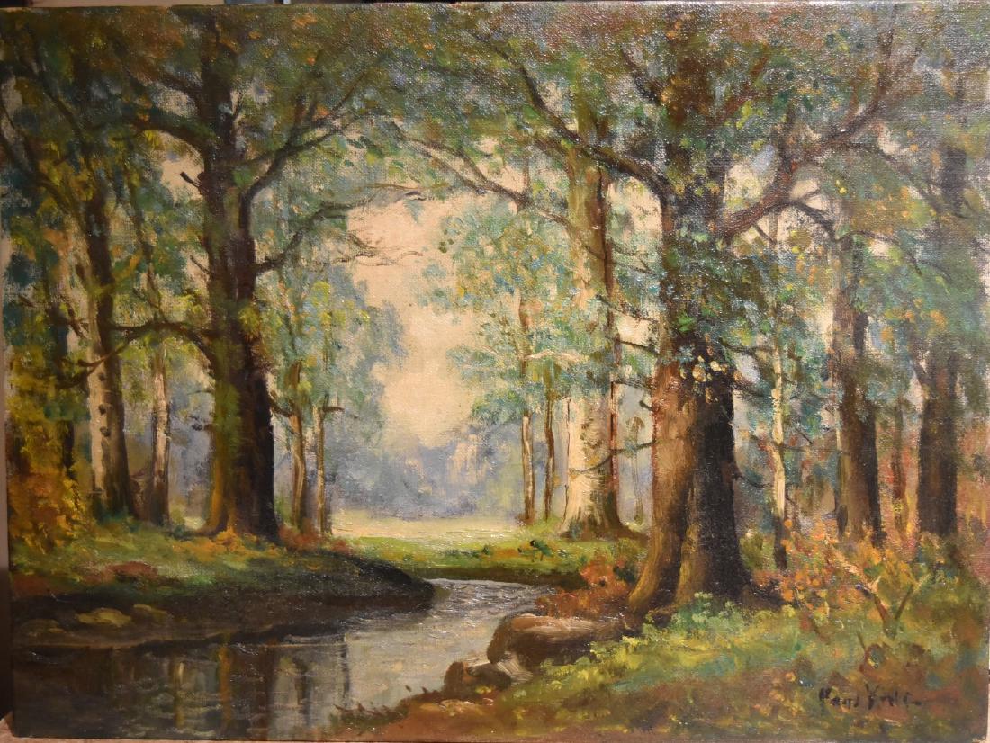 Paul King; American Oil - A Woodland Stream Signed (1 of 4)