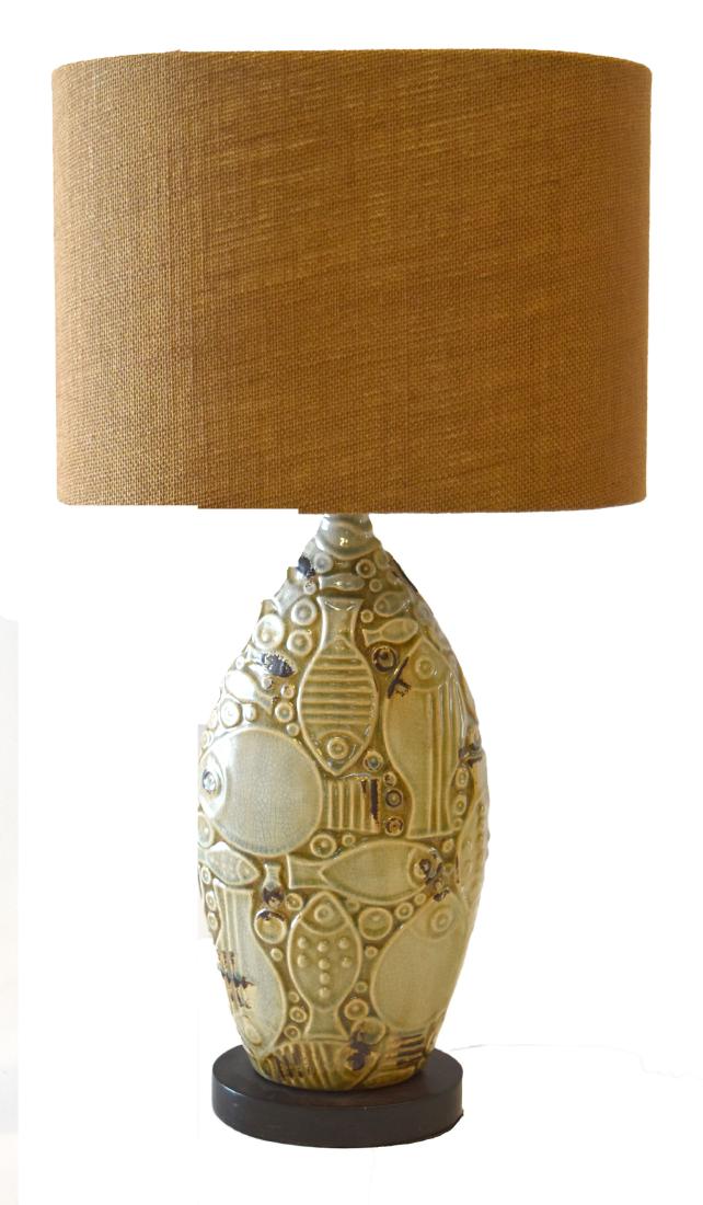 Mid-Century Modern Ceramic Lamp (1 of 4)