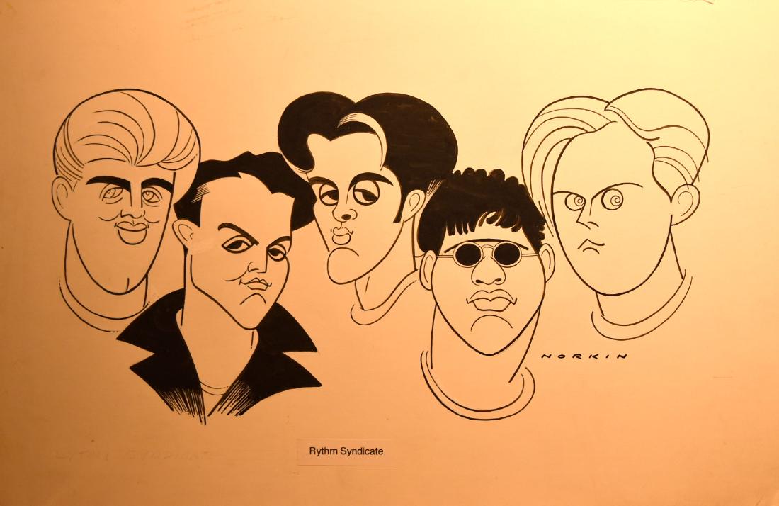 Sam Norkin; 20thC. American Ink Illustration Signed (1 of 5)