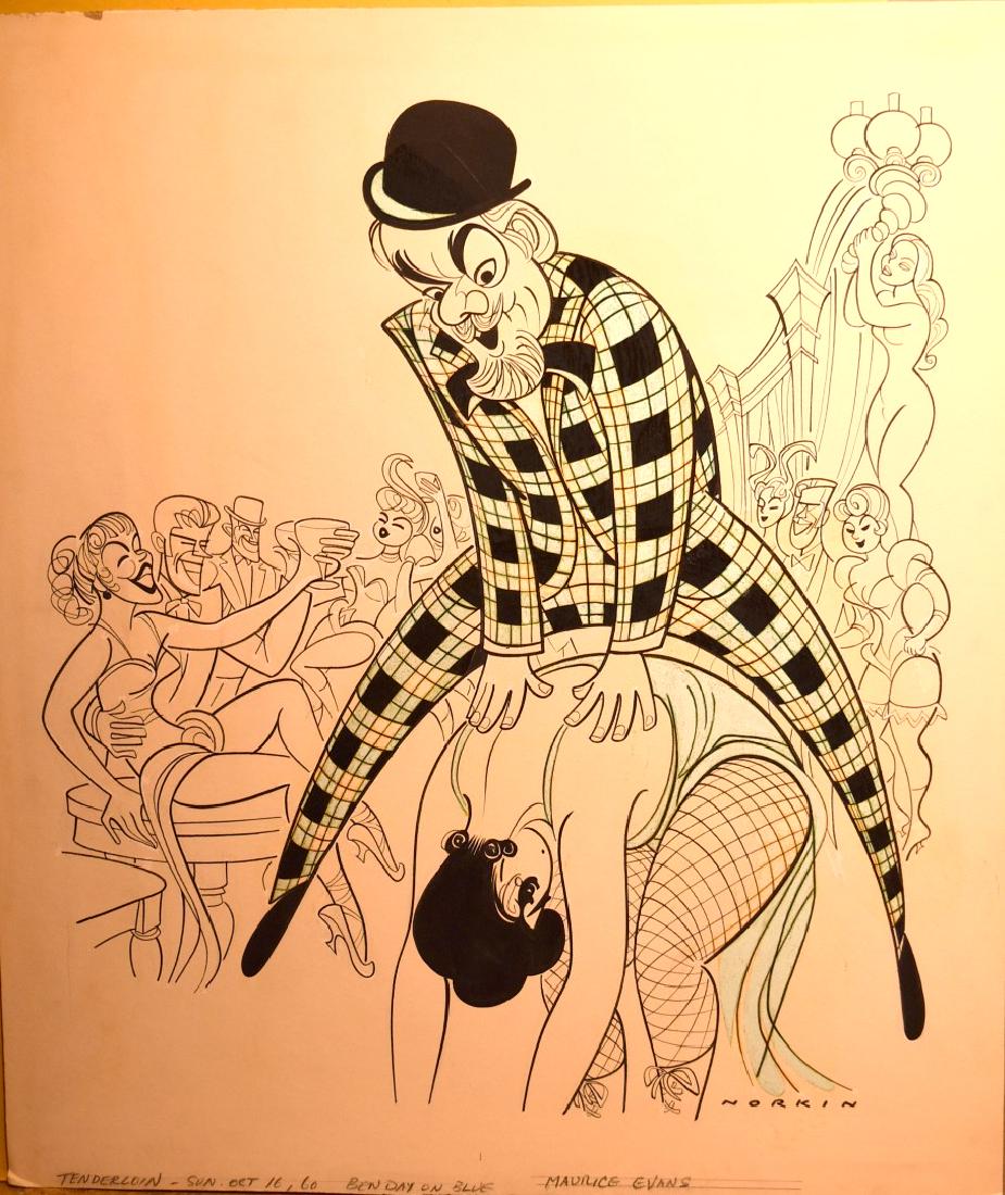 Sam Norkin; 20thC. American Ink Illustration Signed (1 of 6)