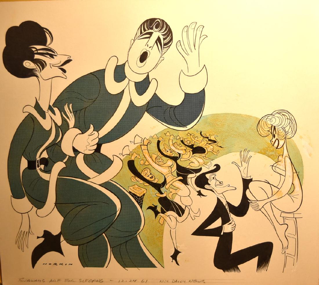 Sam Norkin; 20thC. American Ink Illustration Signed (1 of 6)