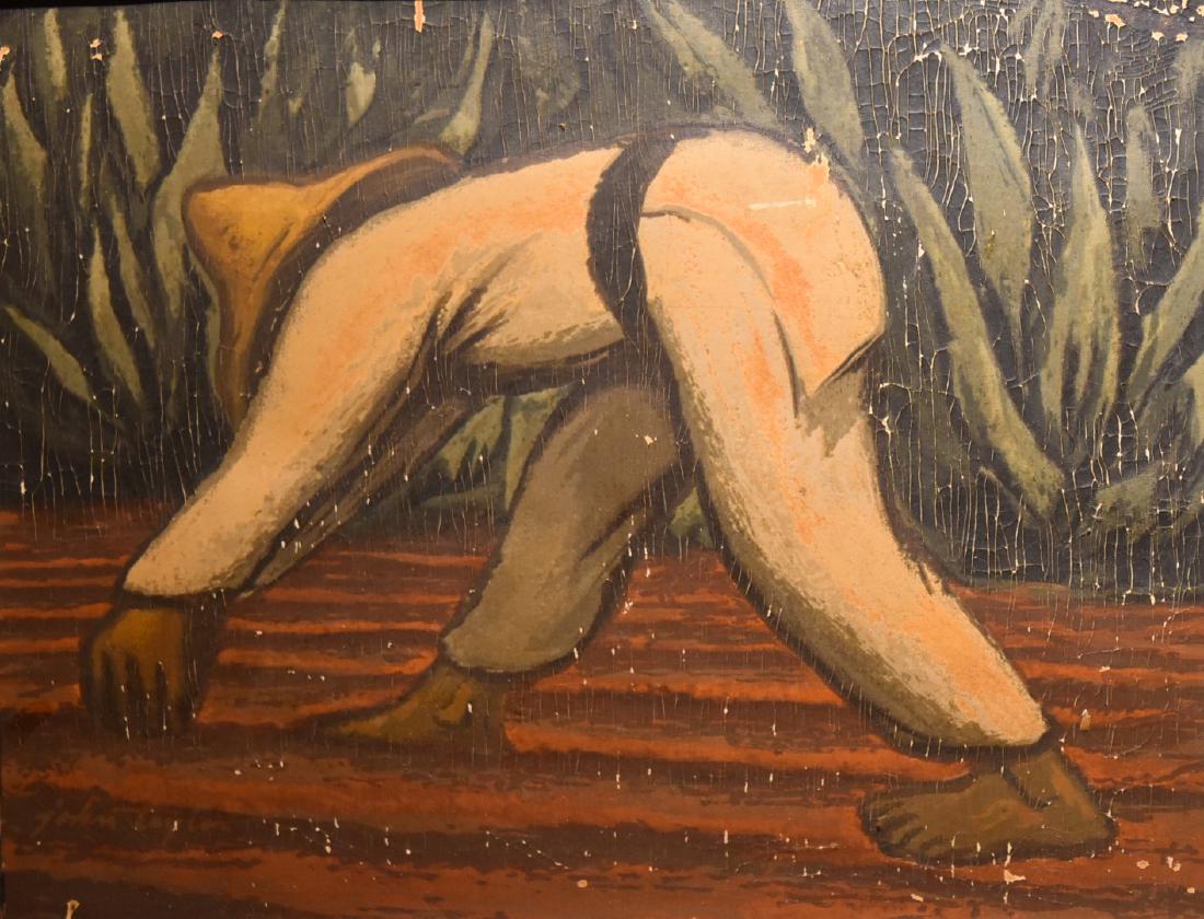 John Taylor; 20thC. Gouache - Mexican Farmer Signed (1 of 4)