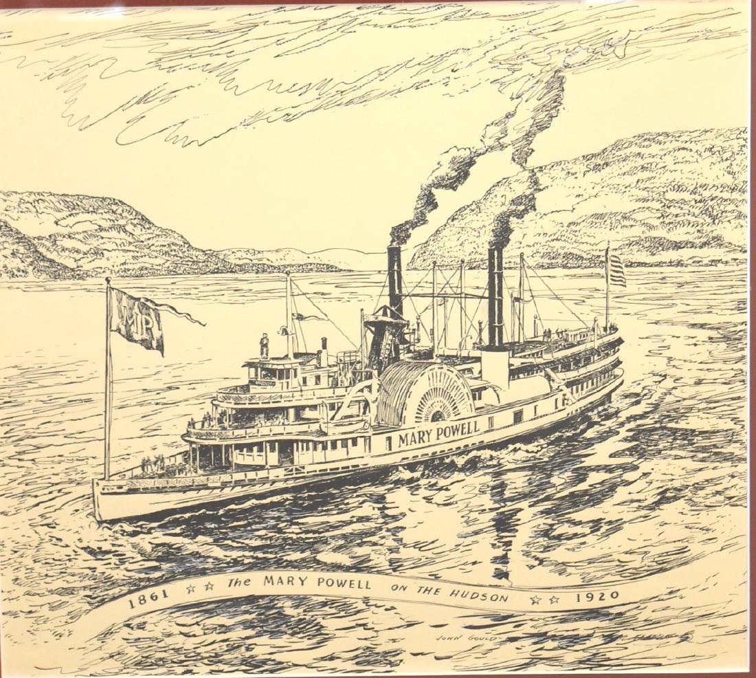 John Gould; 20thC. Pen and Ink Illustration Signed (1 of 6)