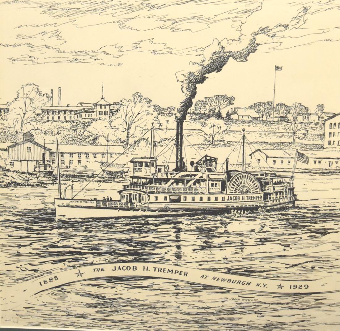 John Gould; 20thC. Pen and Ink Illustration Signed (1 of 6)