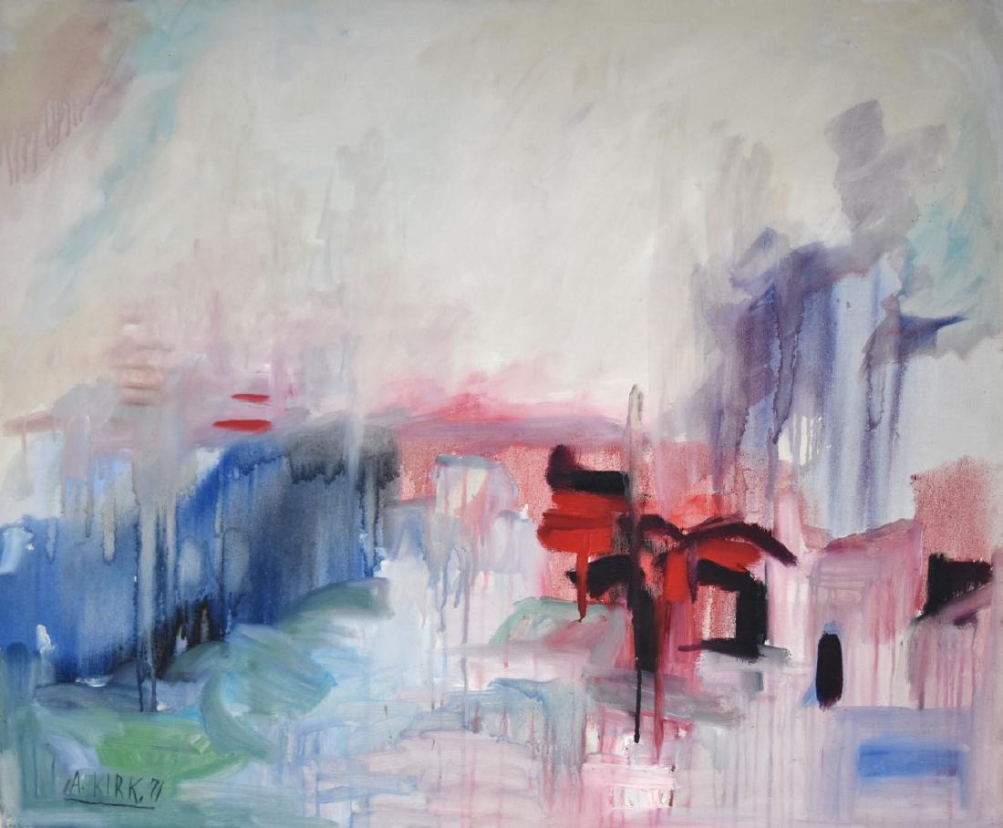A. Kirk; 20thC. Modernist Oil - Abstract Composition (1 of 5)