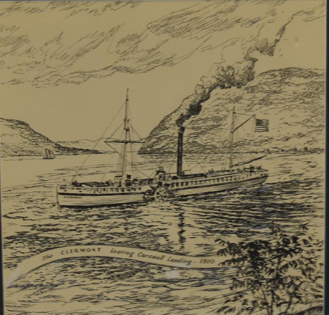 John Gould; 20thC. Pen and Ink Illustration Signed (1 of 5)