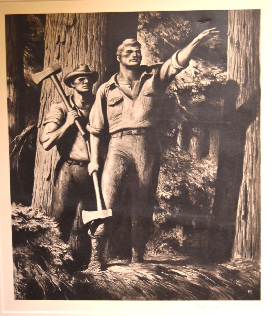 Robert Riggs; 20thC. American Lithograph Signed (1 of 6)