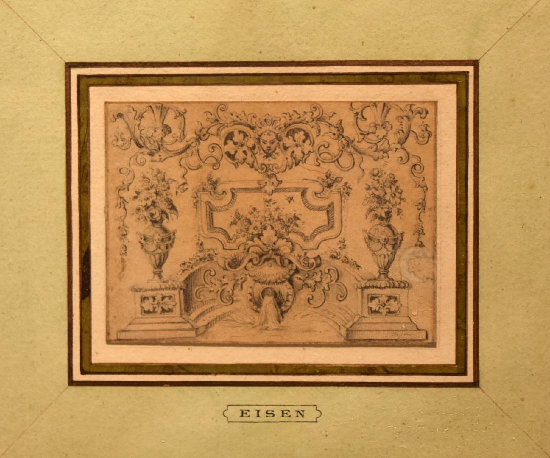 Charles Eisen; 18thC. French Ink Drawing (1 of 4)