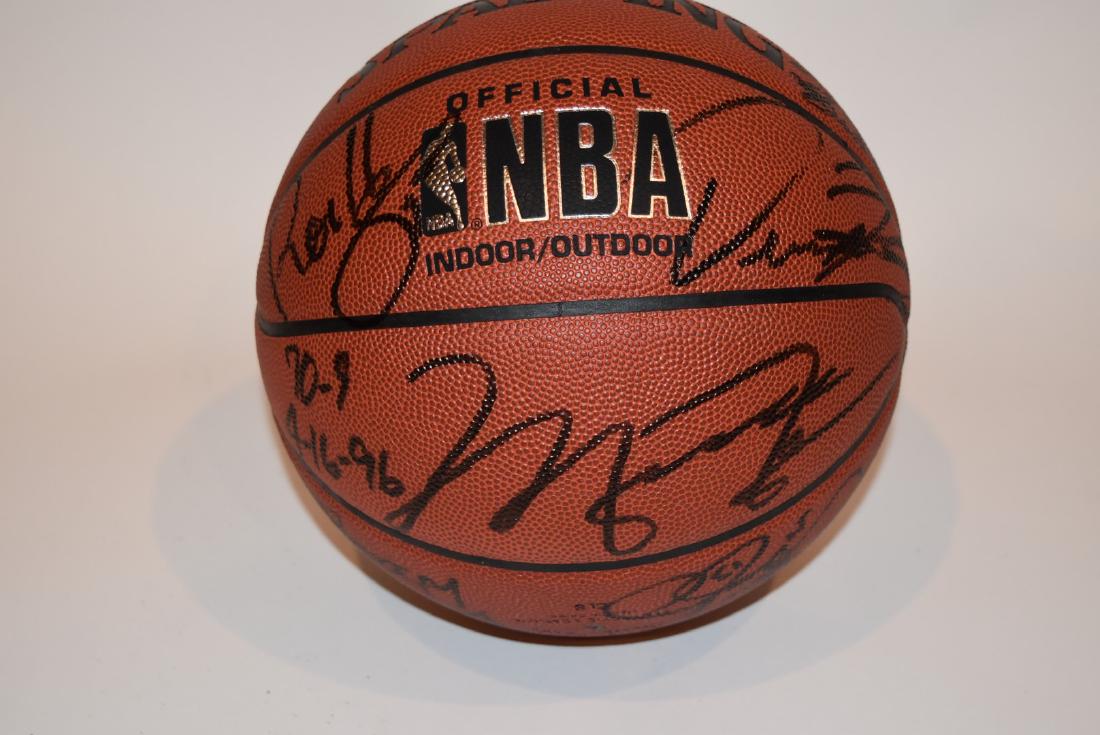 Chicago Bulls 1996 Team Autographed Basketball (1 of 8)