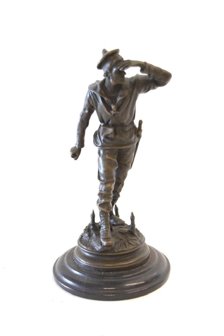 Bronze Figure of a Sailor Signed (1 of 5)