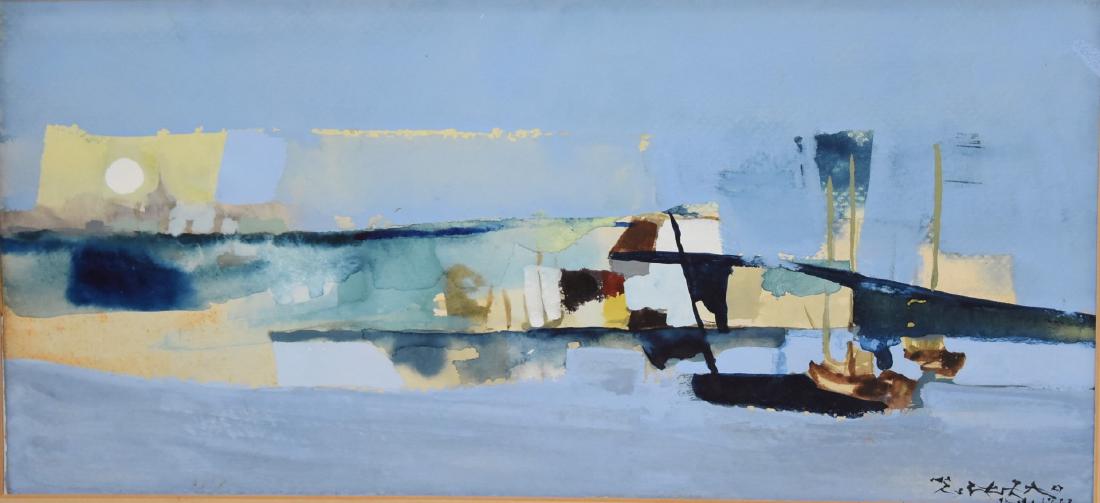 20thC. Chinese Modernist Watercolor Signed (1 of 5)