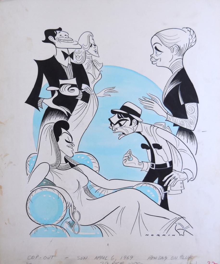 Sam Norkin; 20thC. American Ink Illustration Signed (1 of 5)