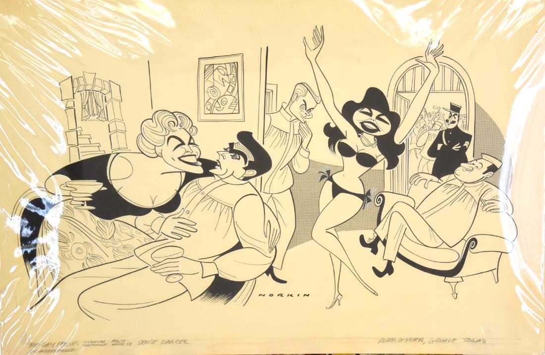 Sam Norkin; 20thC. American Ink Illustration Signed (1 of 5)