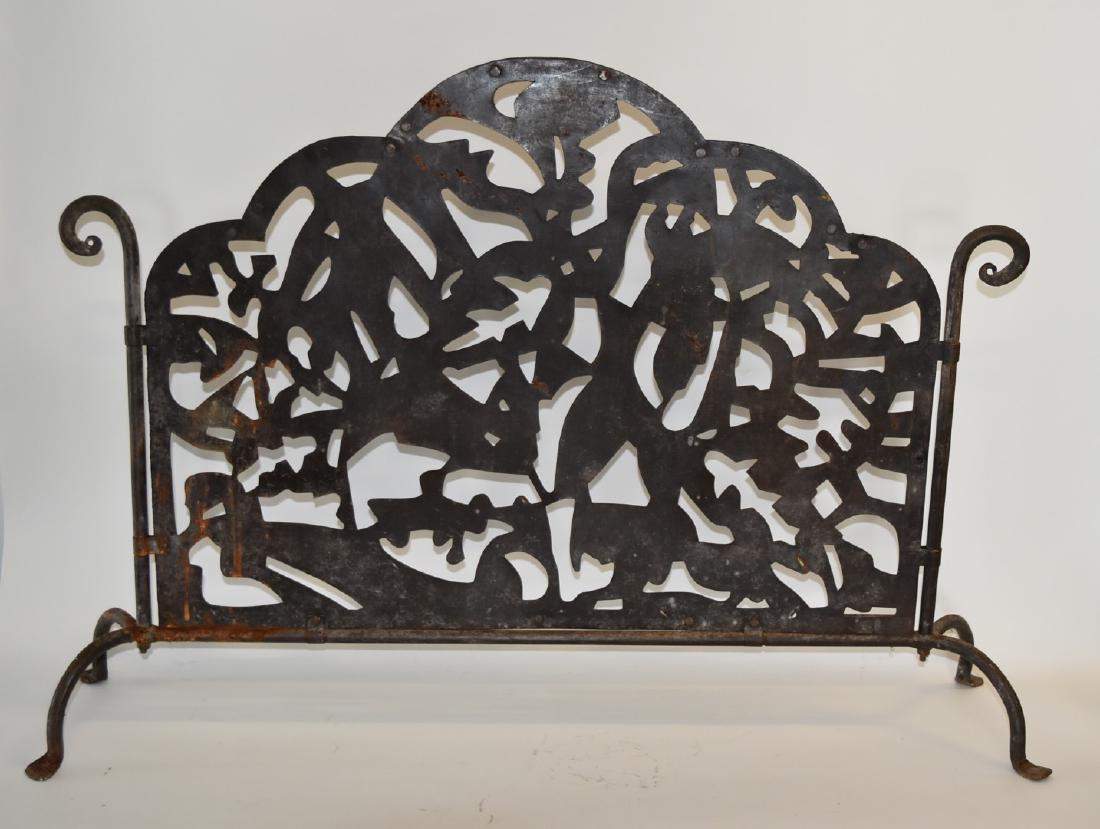 Hand Wrought Iron and Metal Arts & Crafts Firescreen (1 of 7)